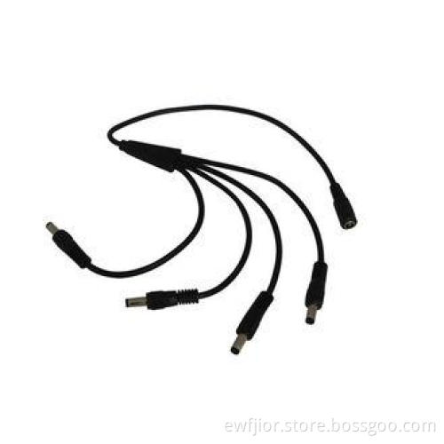 Male CCTV Power Supply Connector 2.1mm to 4 Way DC Power Ja